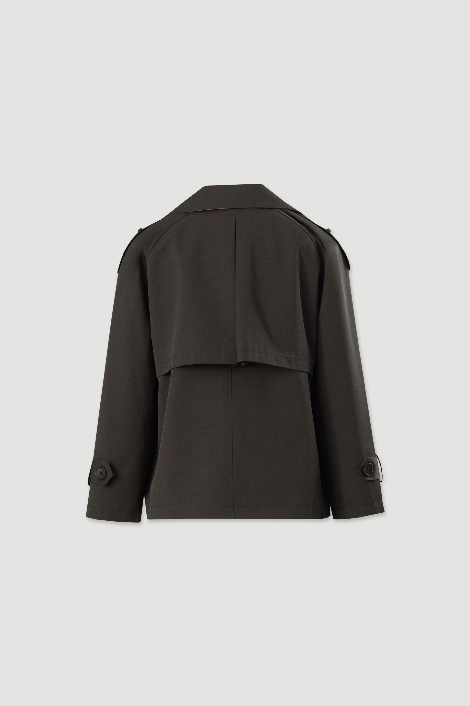 Gabardine curta em trespasse