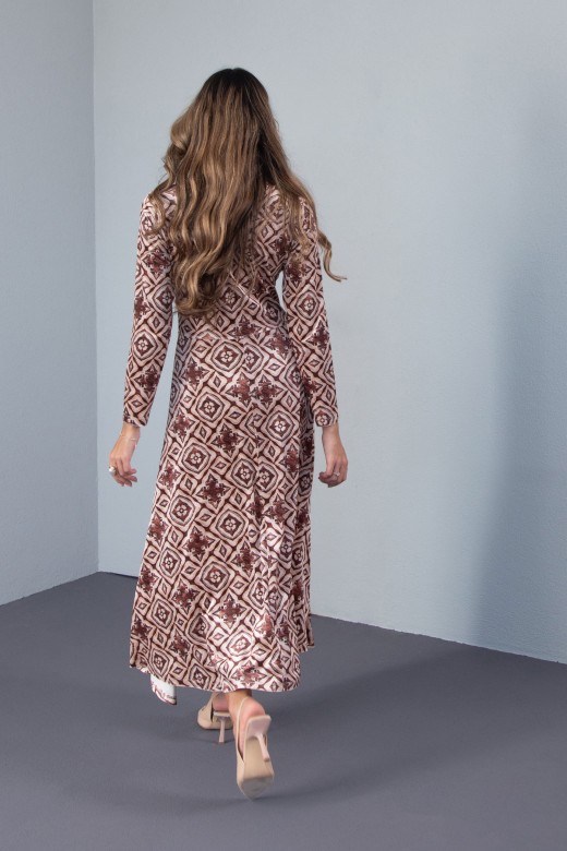 Vestido estampado assimtrico