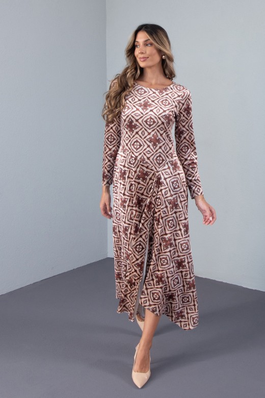 Vestido estampado assimtrico