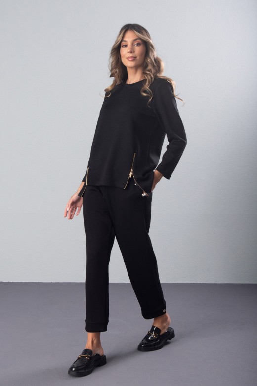 Pantalon jogger avec bas  revers