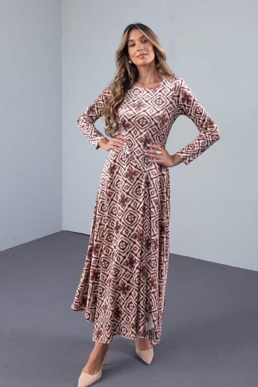 Vestido estampado assimtrico