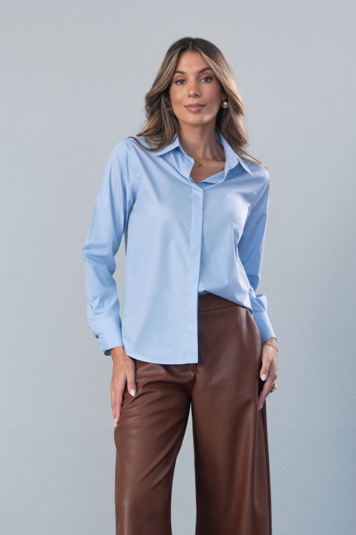 Camisa lisa em algodo