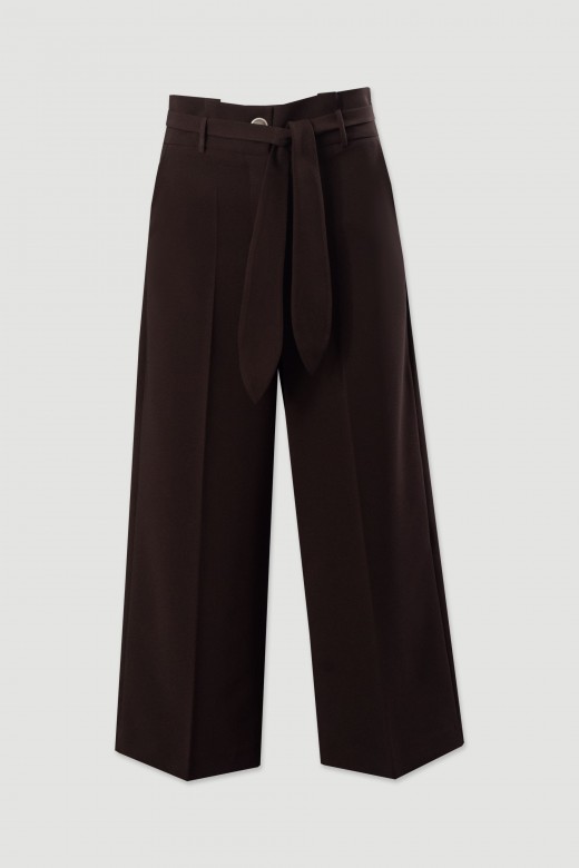 Classic culotte trousers with belt