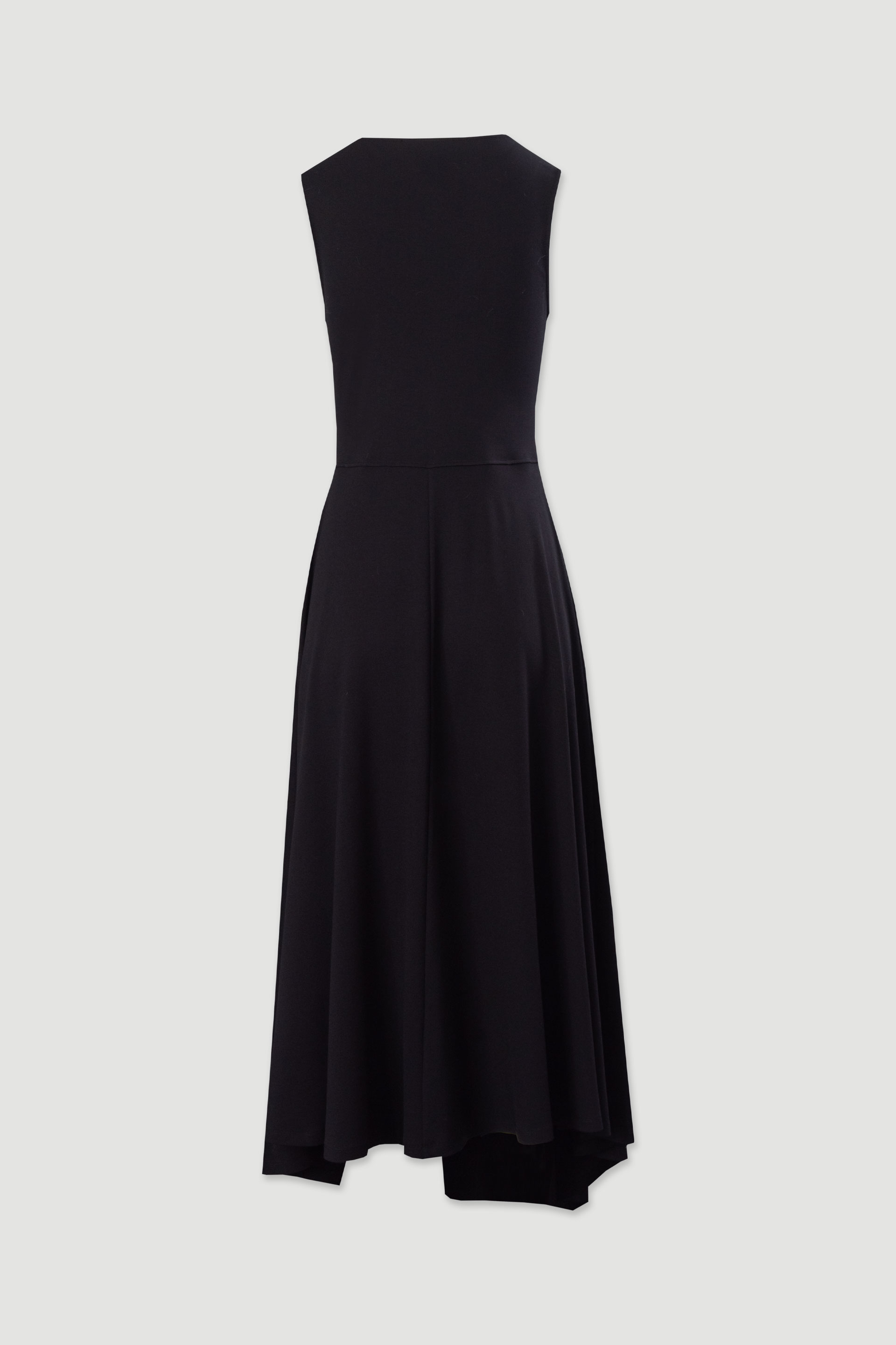 Asymmetric dress with front slit