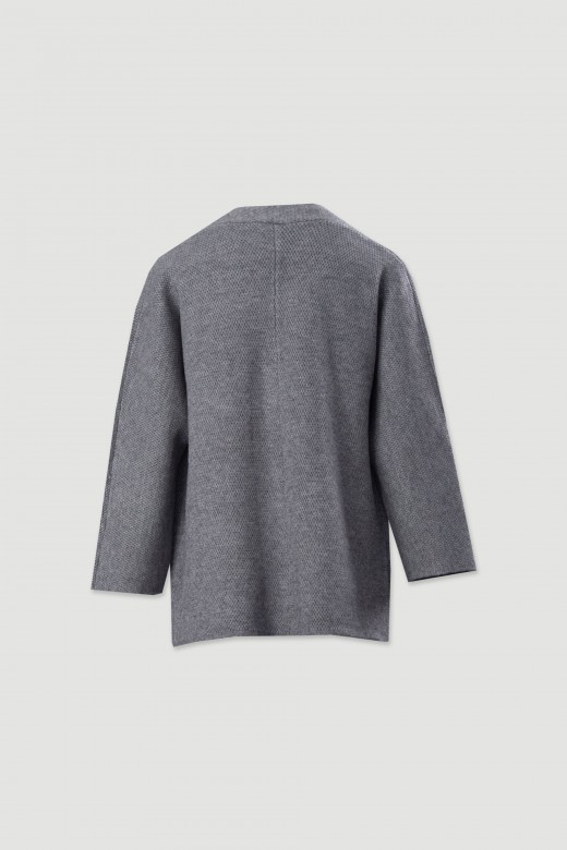 Chaqueta de punto con botn personalizado