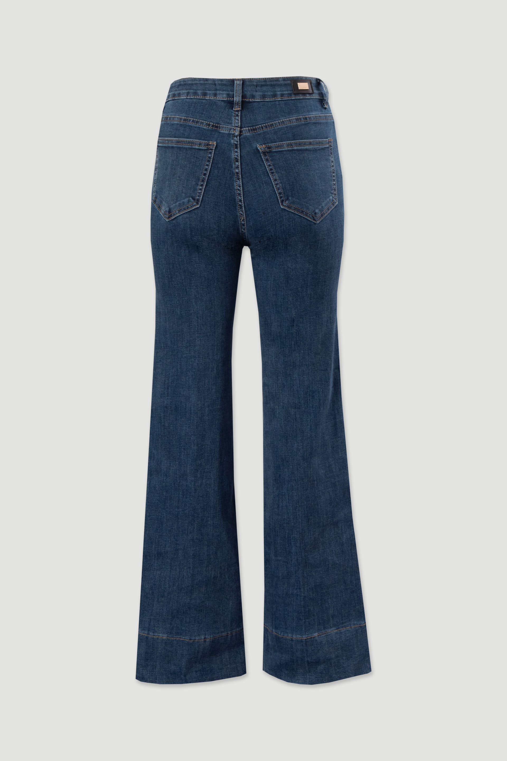 High-waisted flare jeans