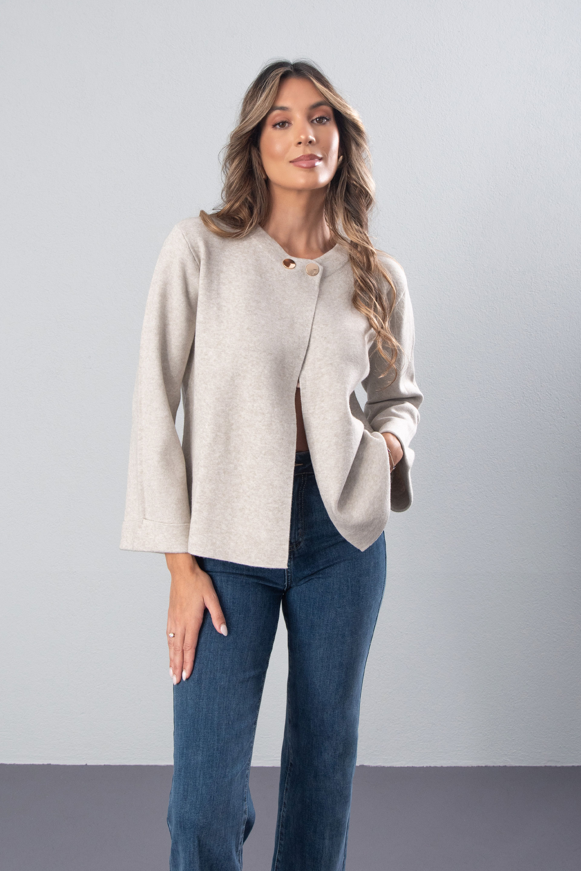 Fluid knit cardigan