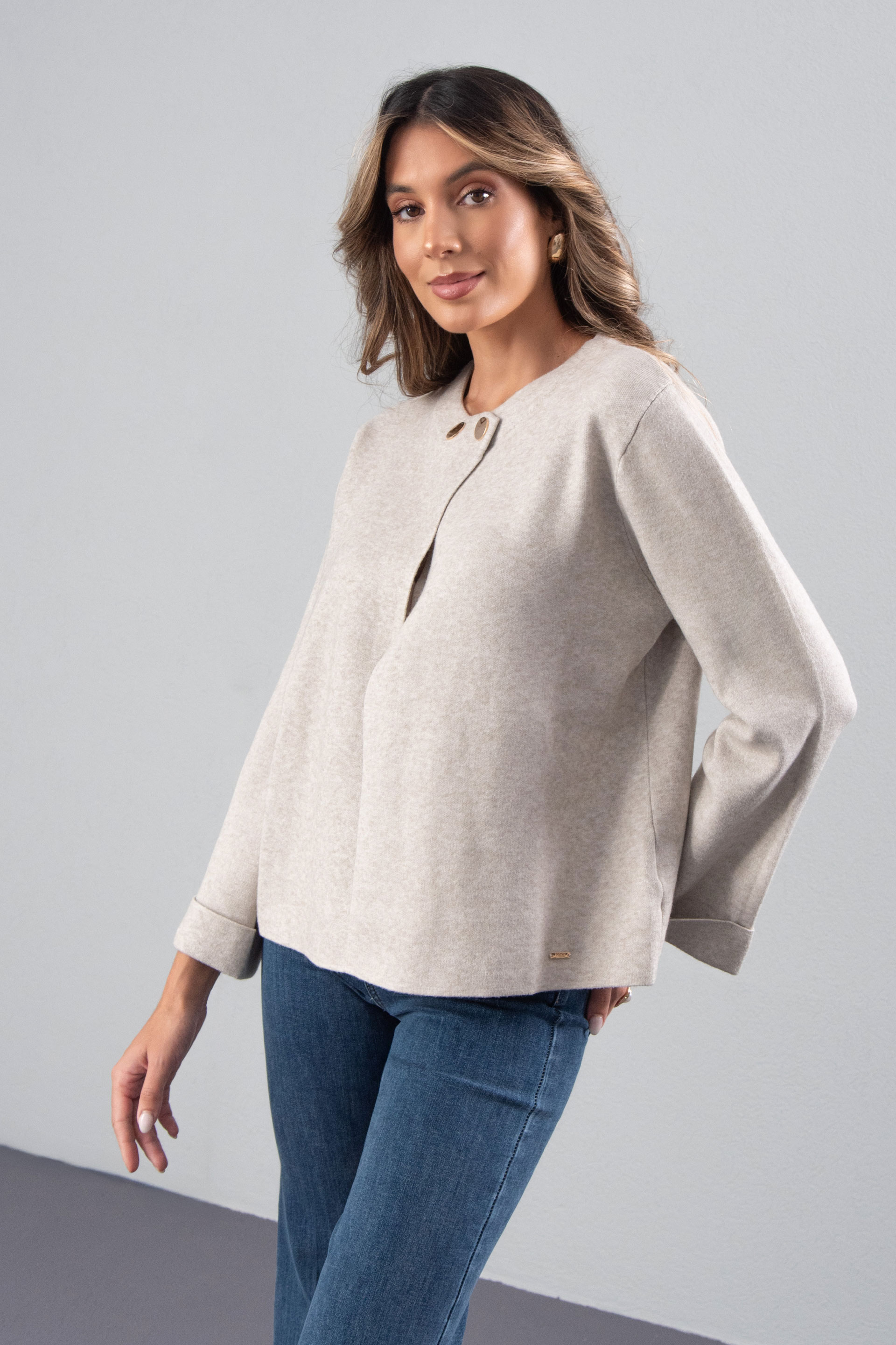 Fluid knit cardigan