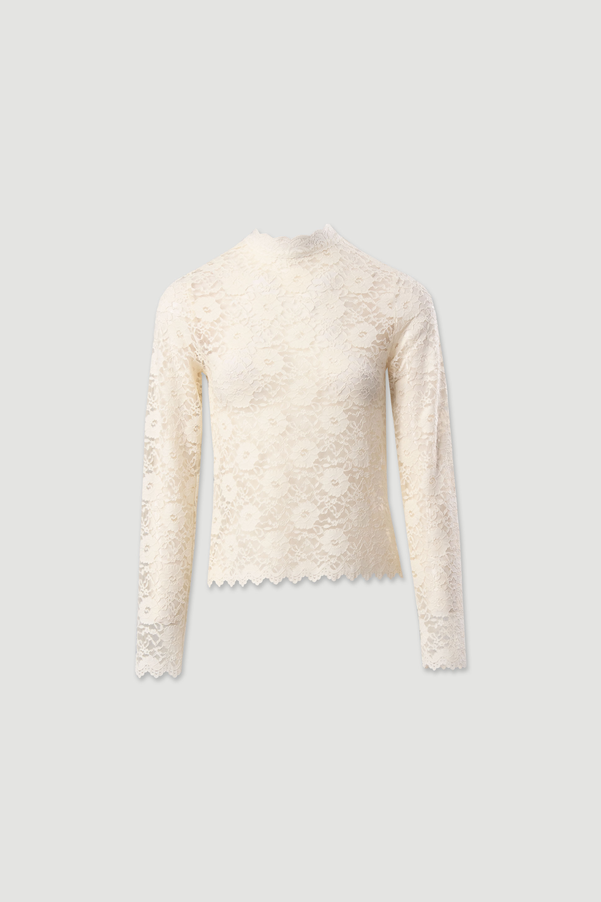 Lace top with collar