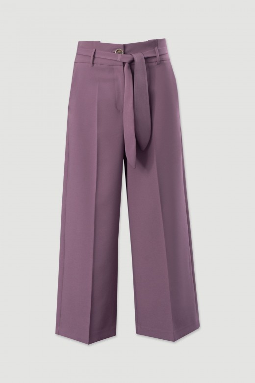 Pantalon culotte classique avec ceinture