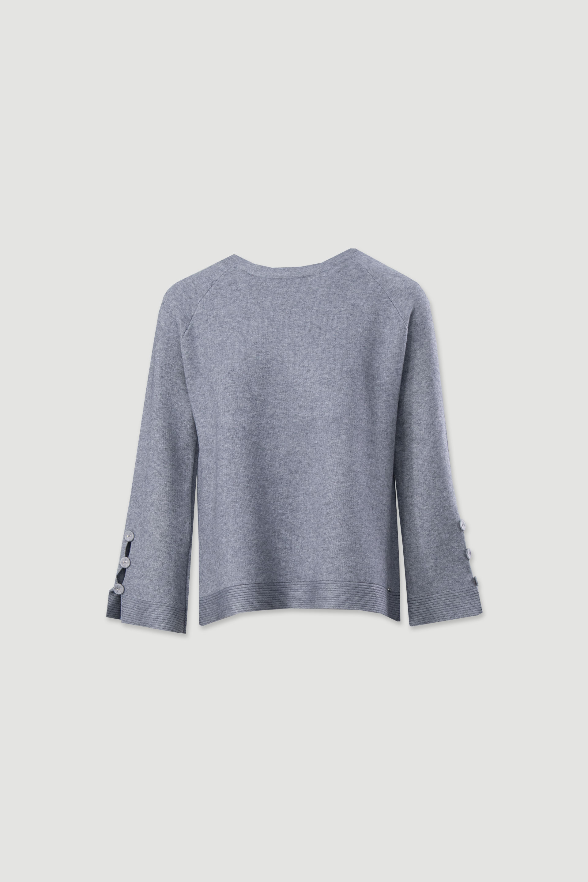 Camisola de malha com manga larga e botões