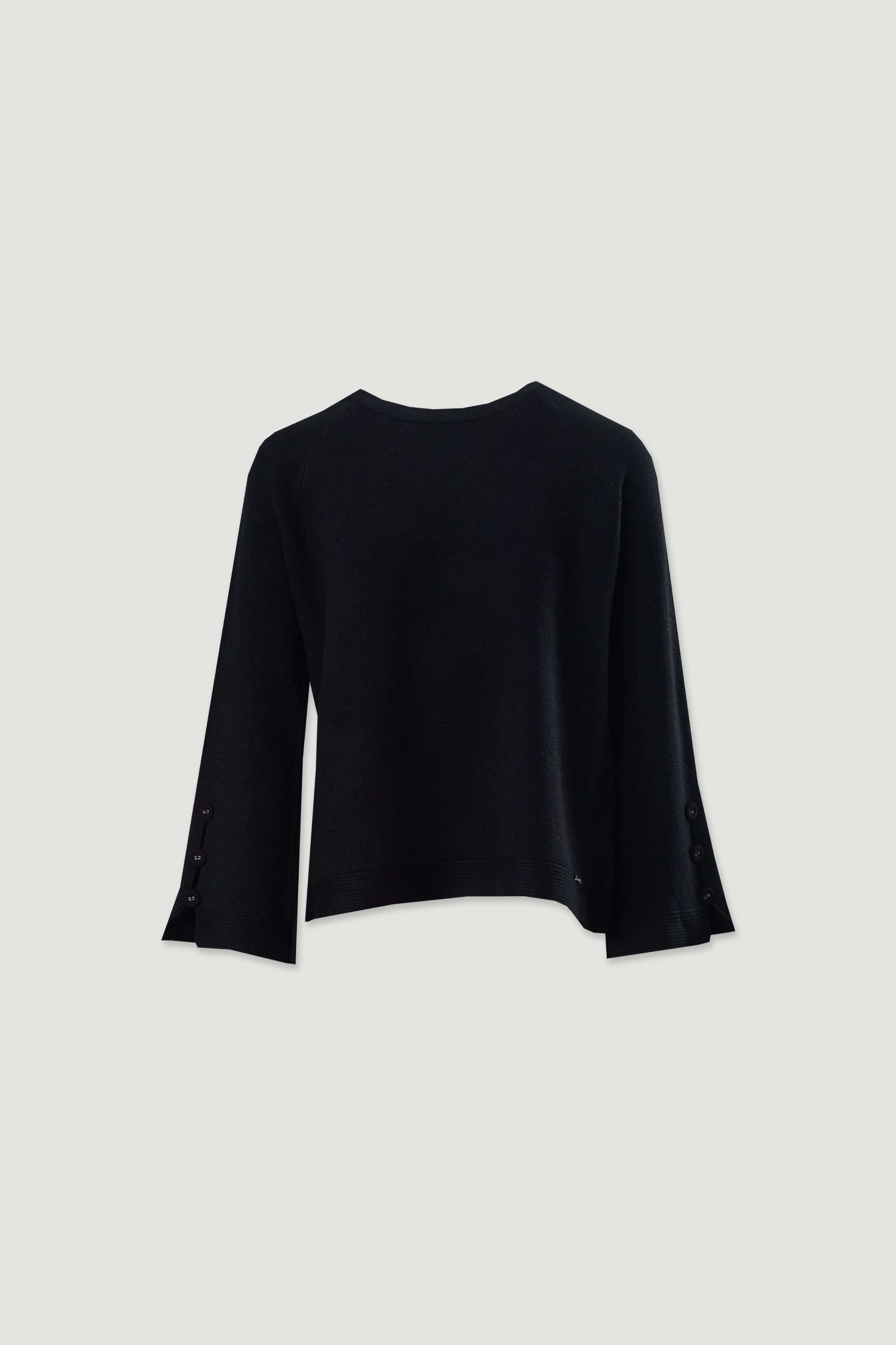 Camisola de malha com manga larga e botões