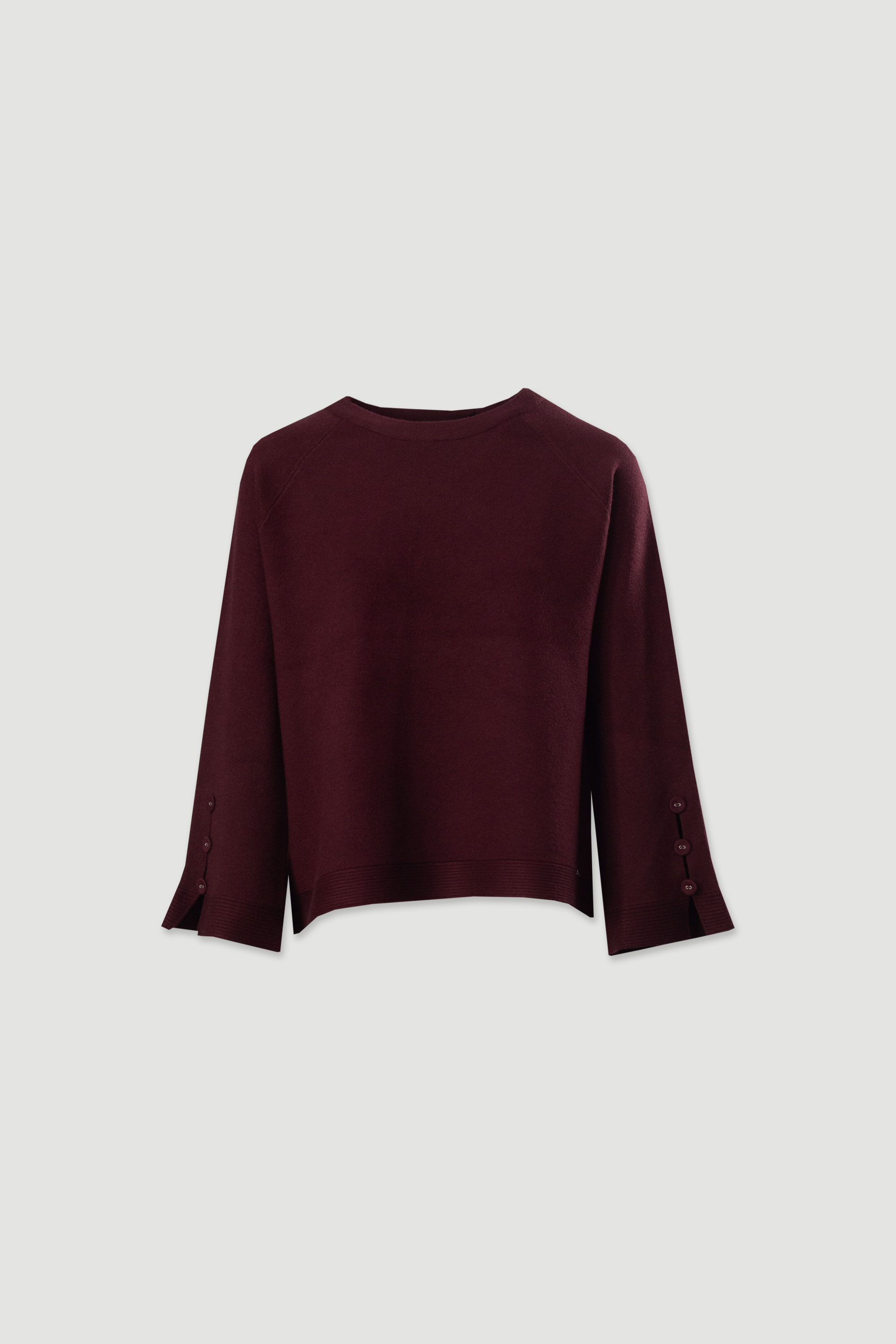 Camisola de malha com manga larga e botões