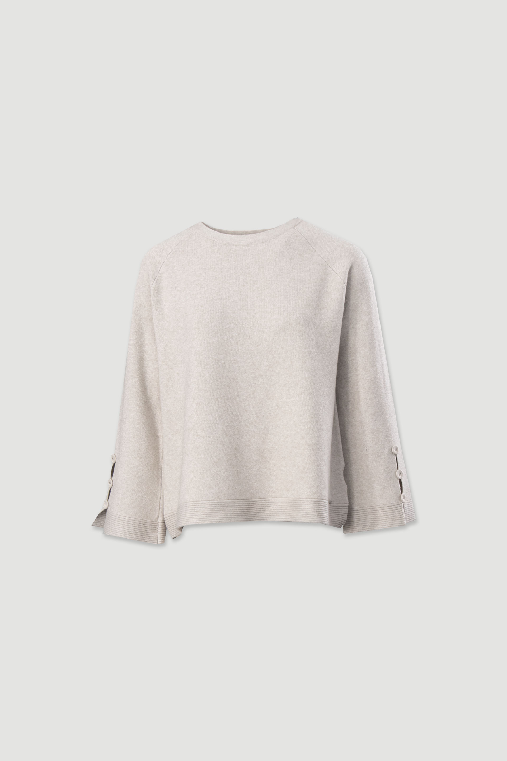 Camisola de malha com manga larga e botões