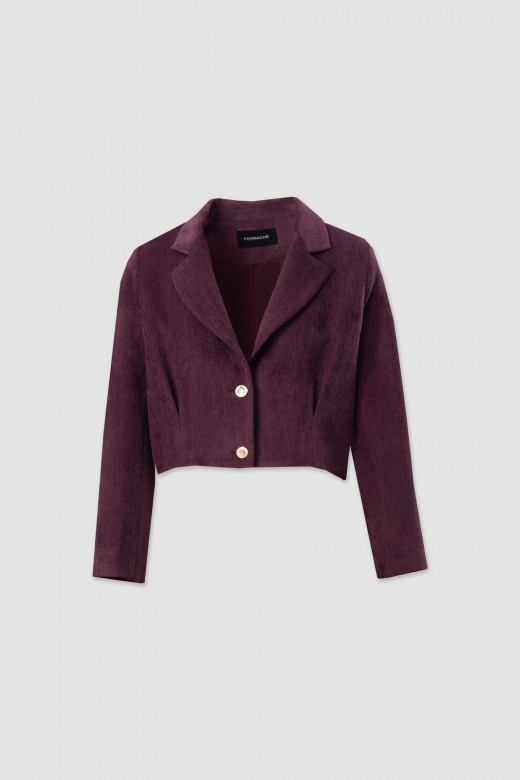 Veste courte avec boutons dors