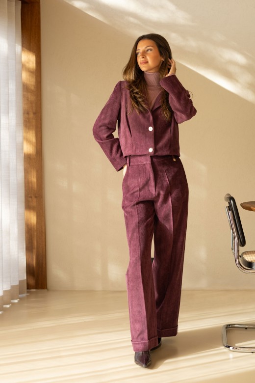 Veste courte avec boutons dors