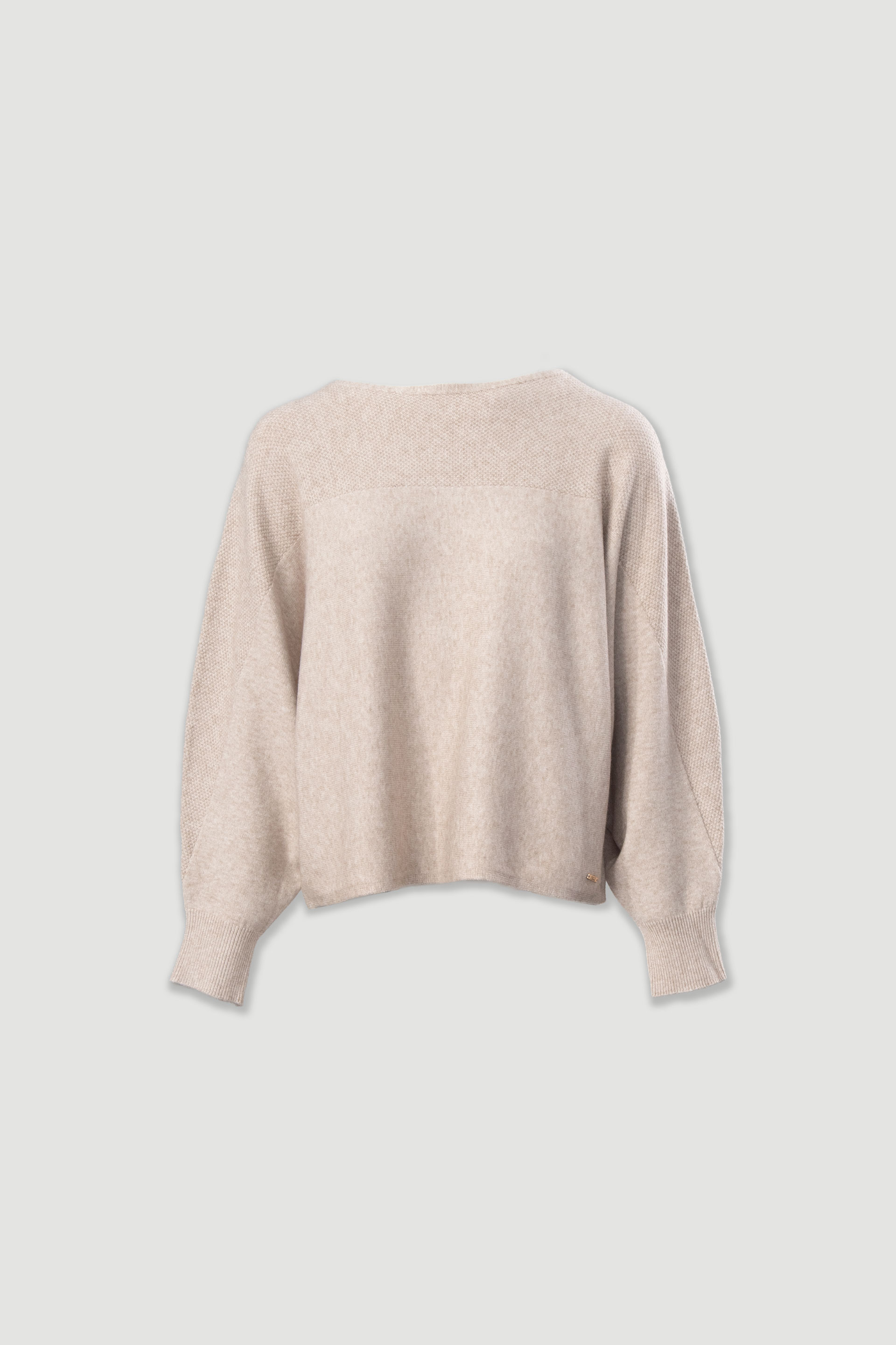 Wide-sleeve knit sweater
