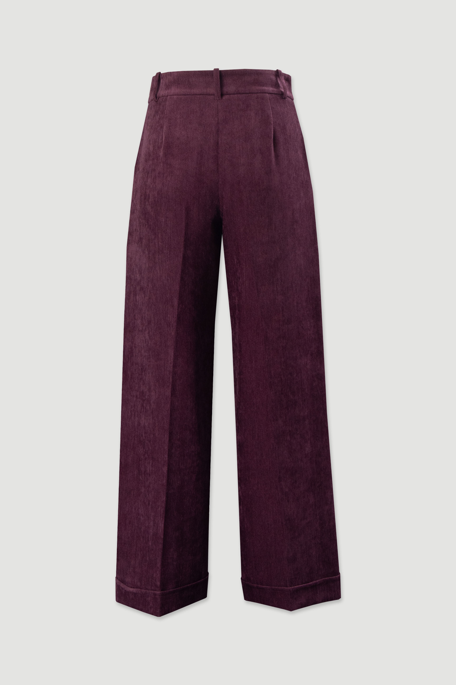 Calças wide leg em tecido texturado