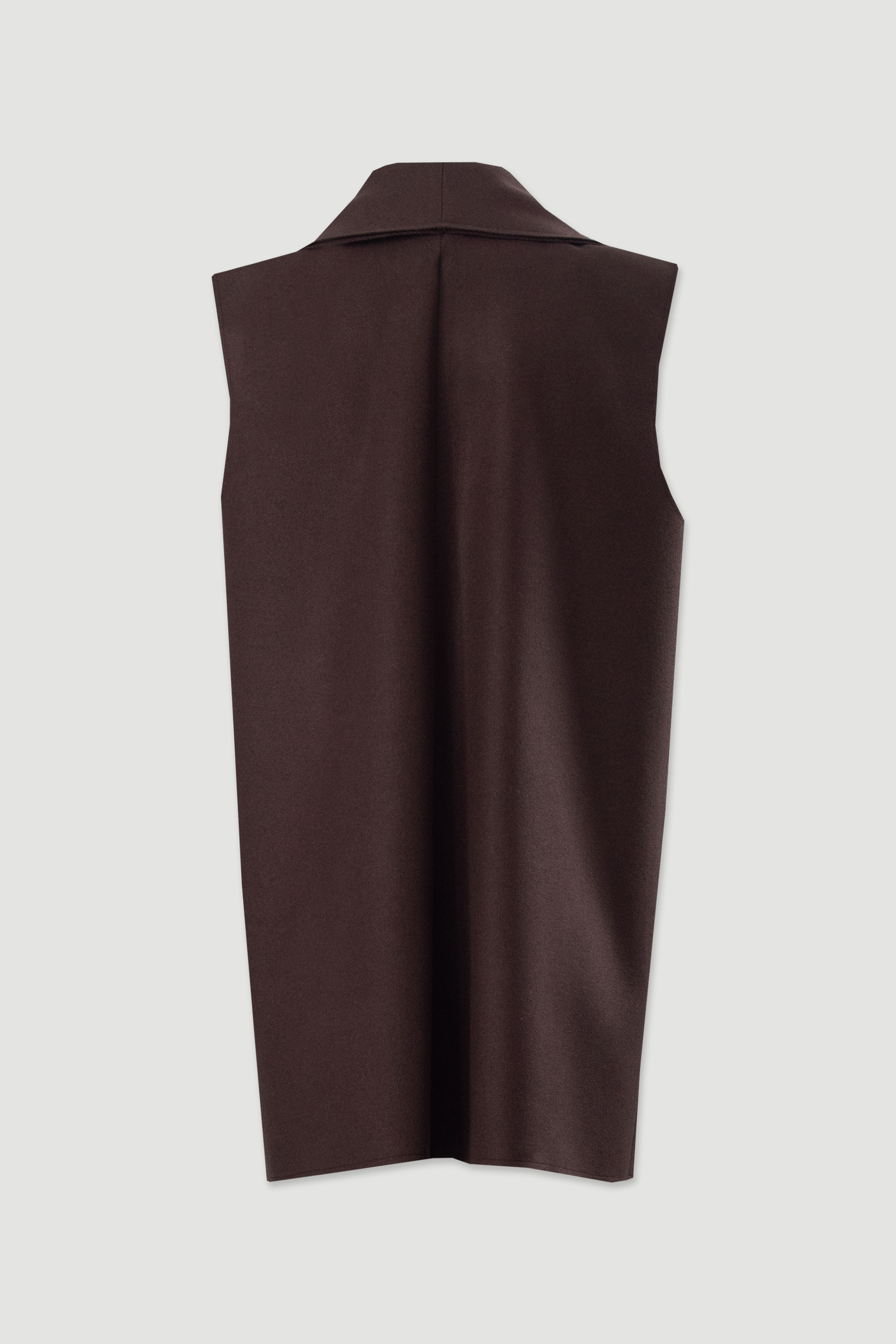 Gilet long à large col châle