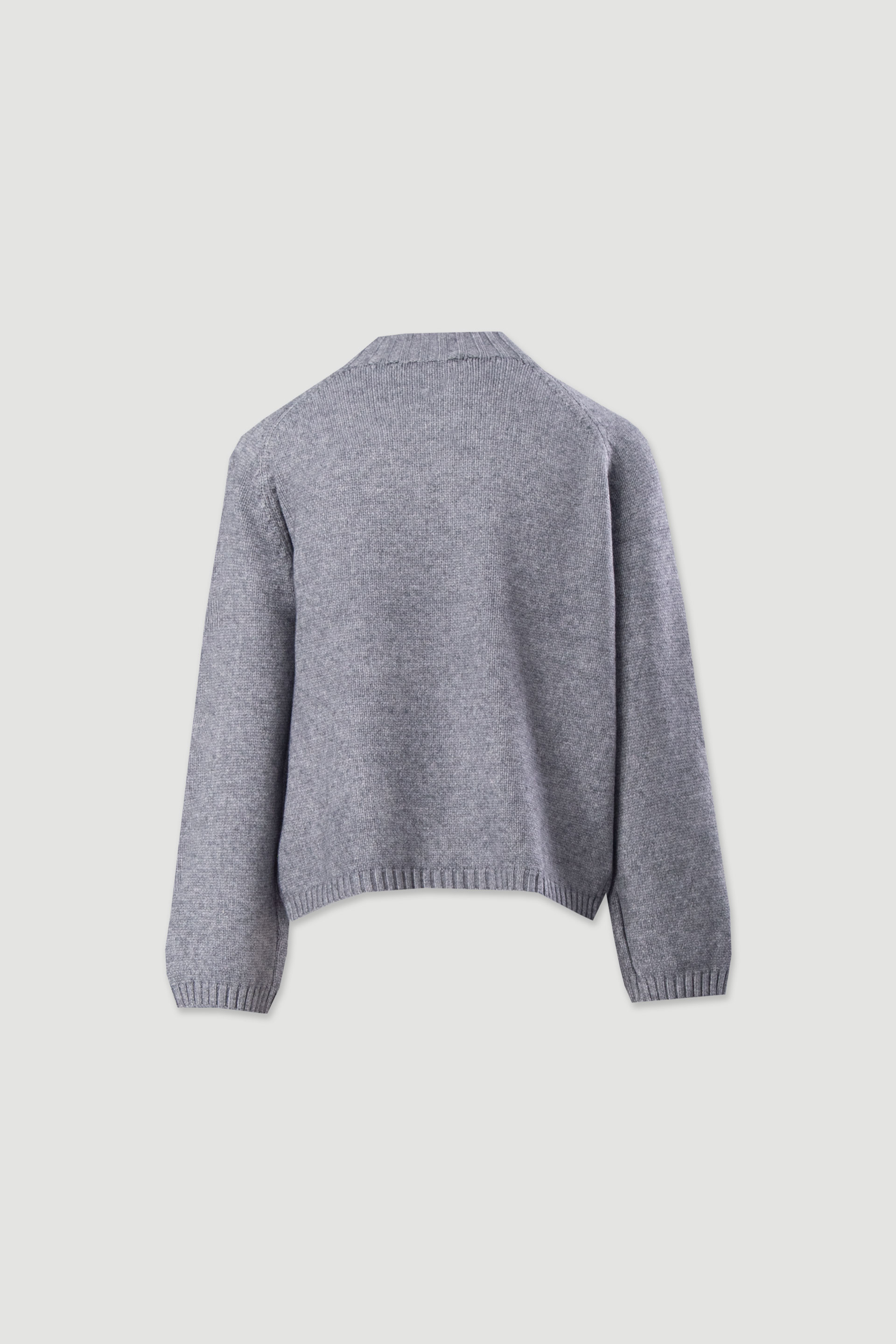 Fluid knit sweater with mock neck