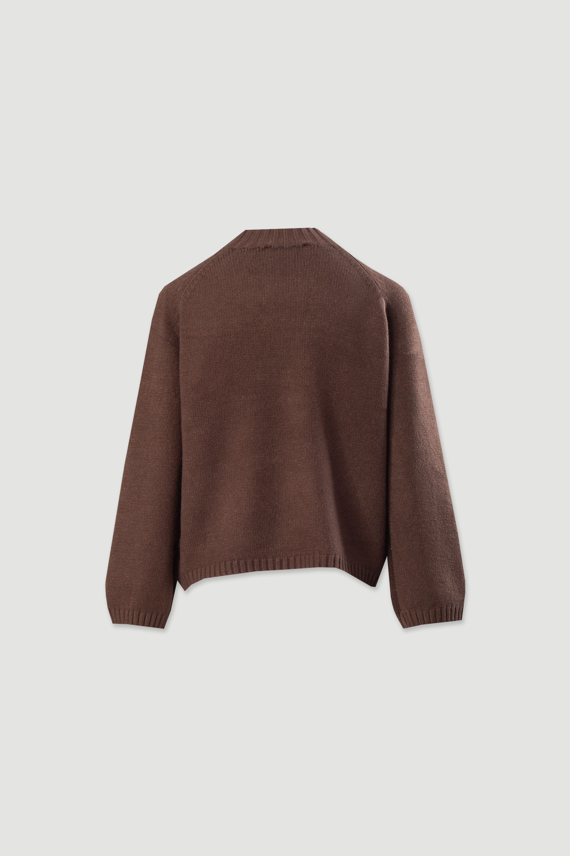 Camisola de malha fluida com meia gola