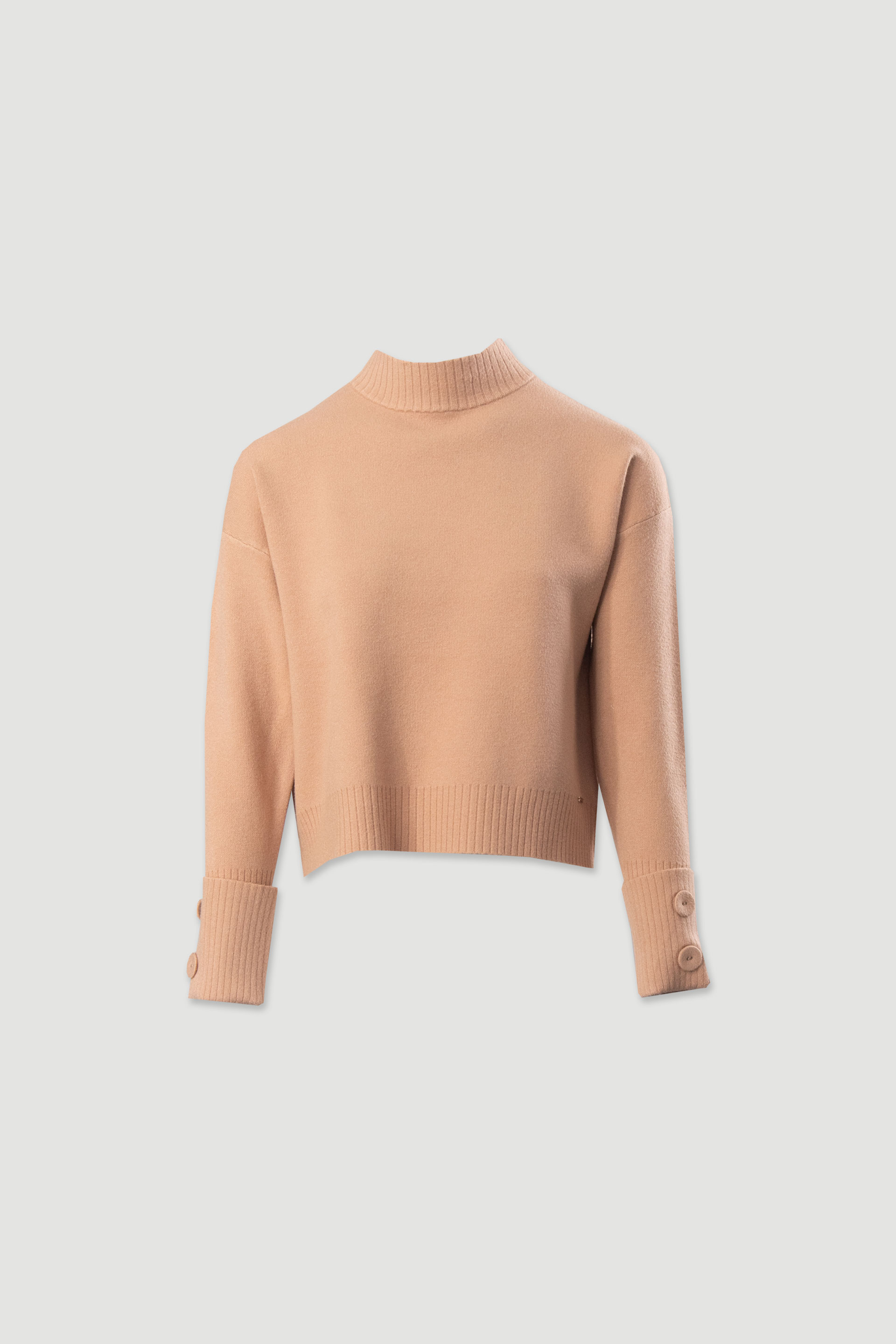 Camisola de malha com botões nos punhos