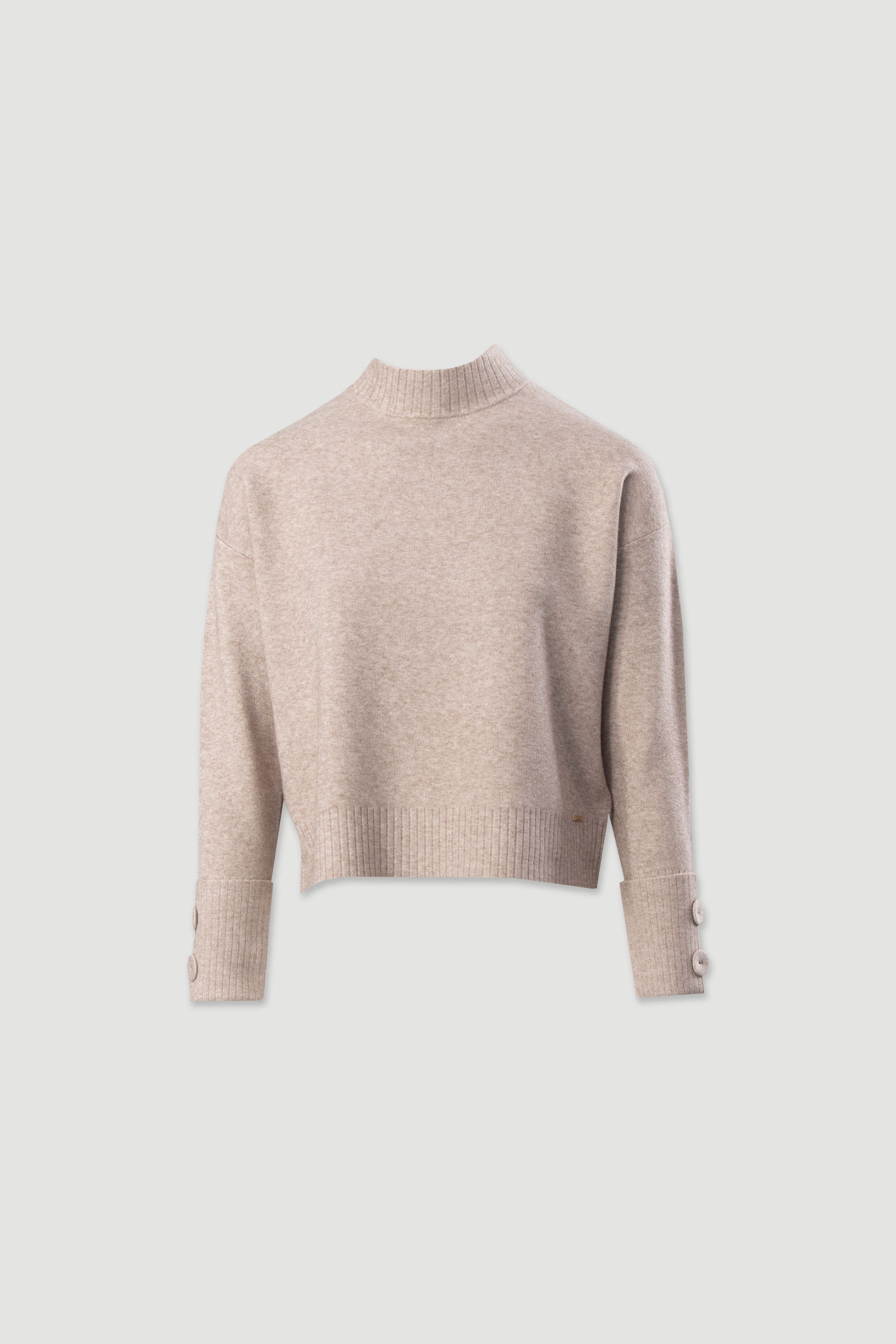 Camisola de malha com botões nos punhos