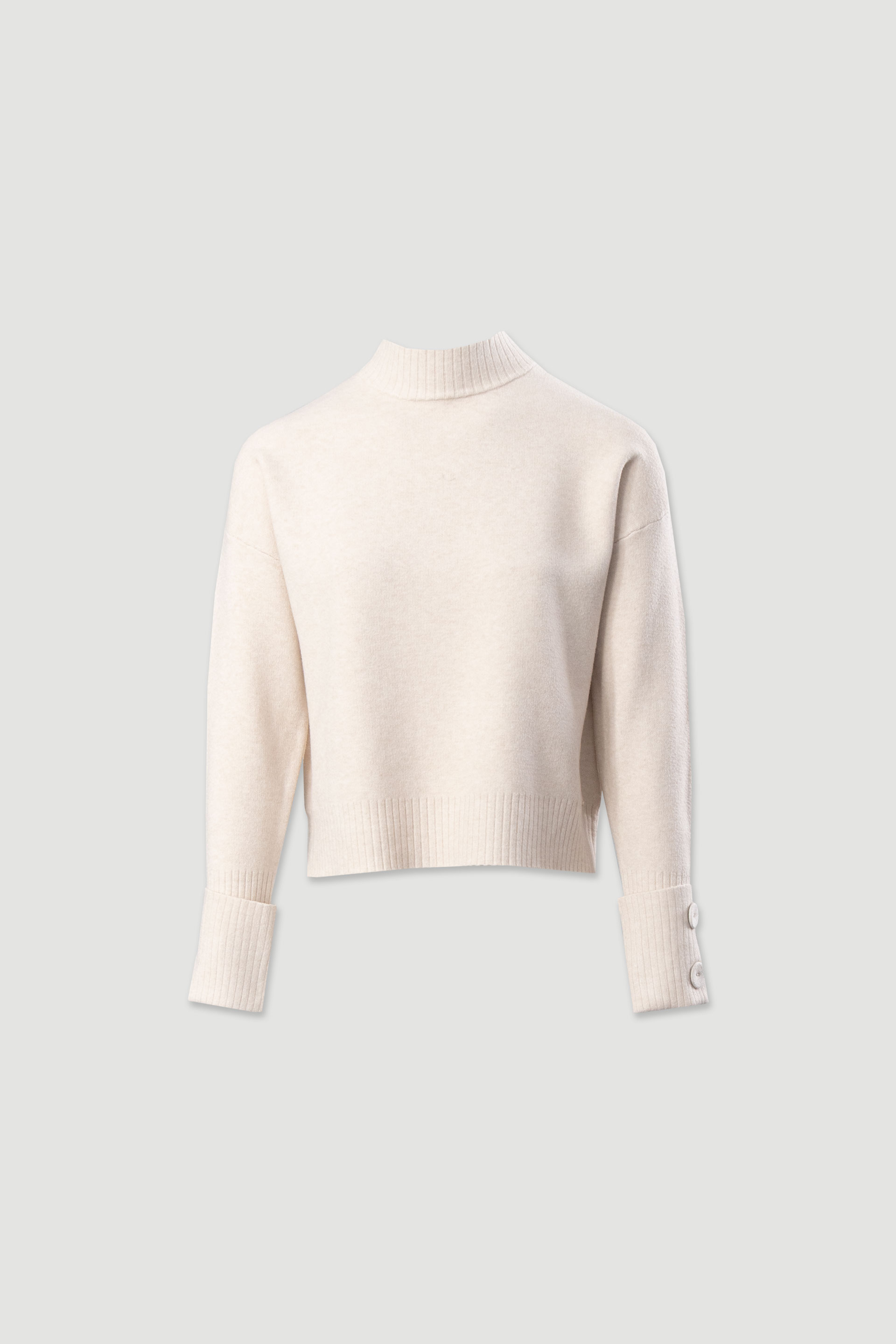 Camisola de malha com botões nos punhos