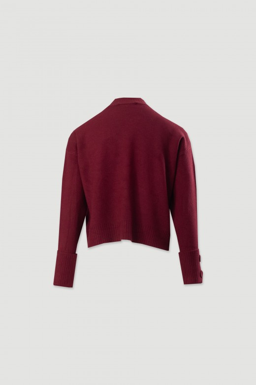 Pull en maille avec boutons aux poignets