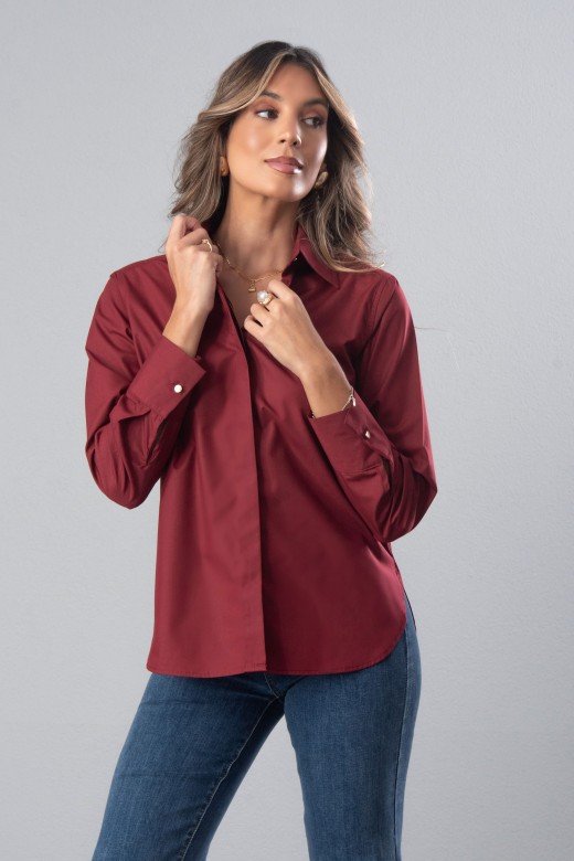 Camisa lisa de algodn