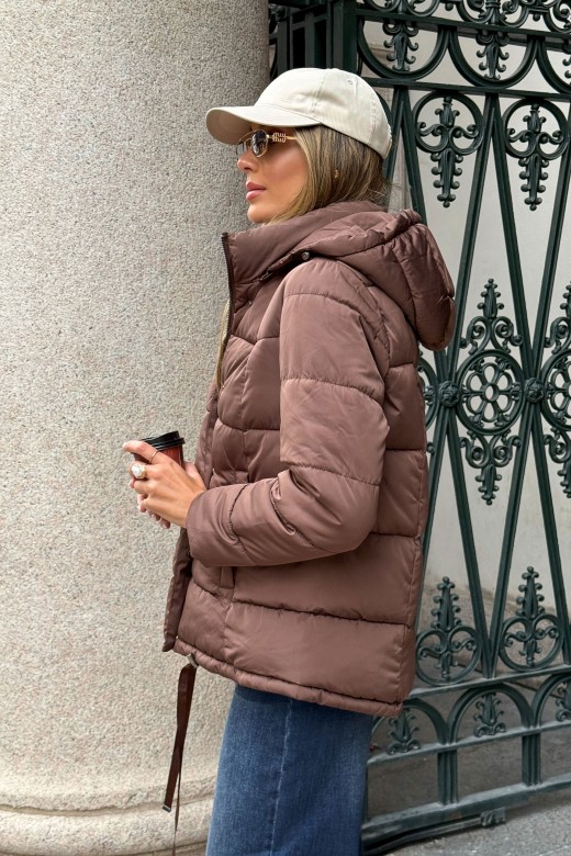 Parka acolchoada com capuz