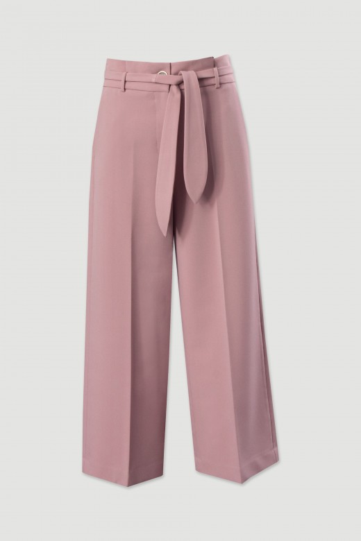 Pantalones culotte con cinturn