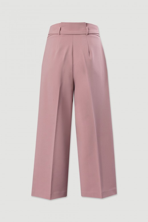 Pantalones culotte con cinturn