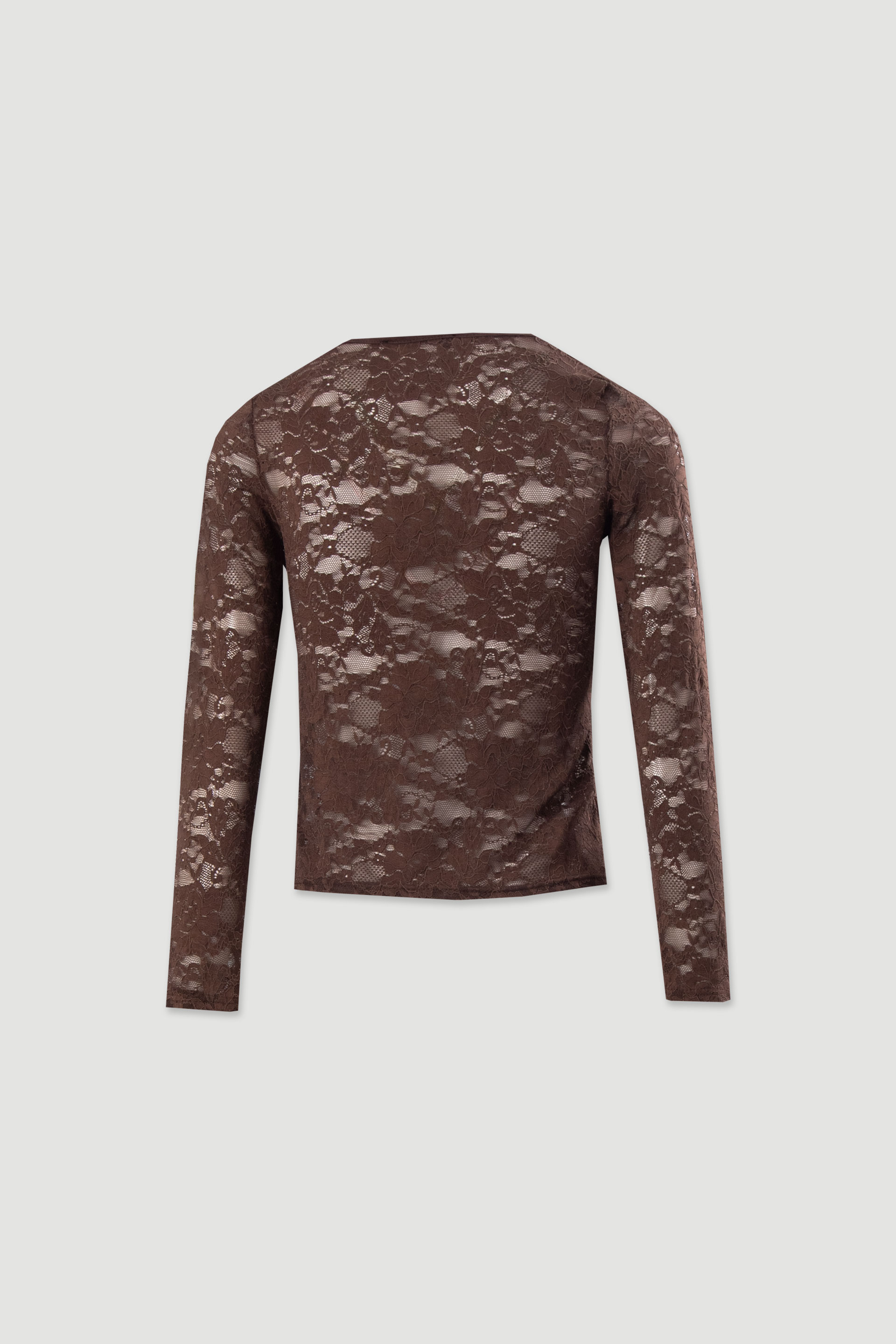 Lace blouse with v-neckline