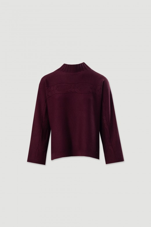 Camisola de malha com entranado