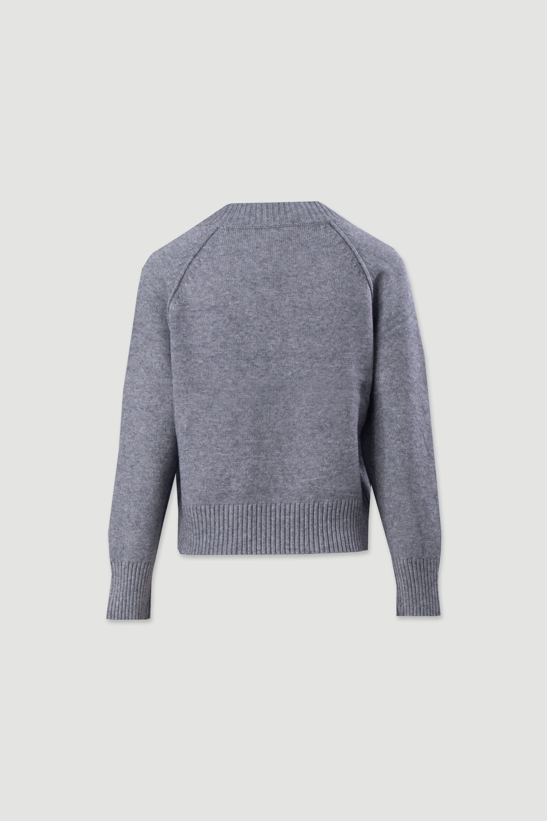 Camisola de malha curta com decote em v