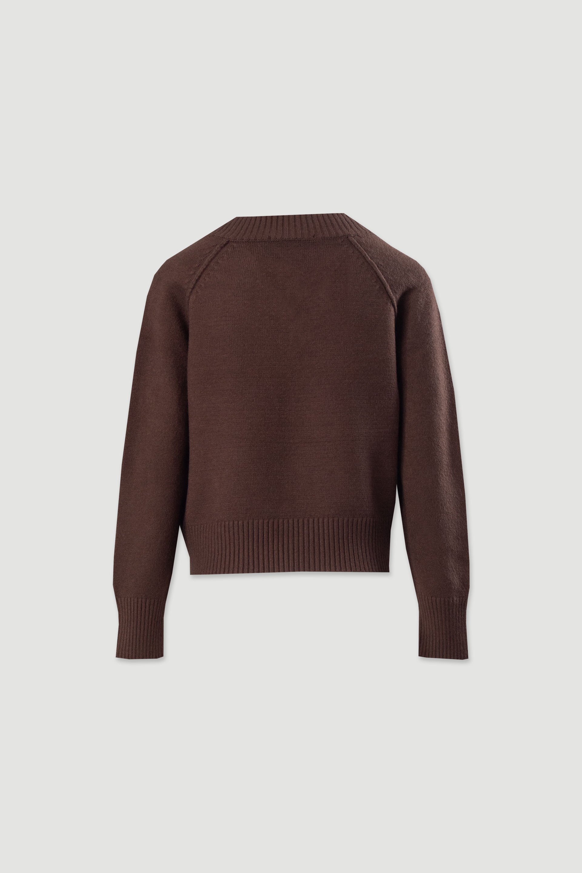 Camisola de malha curta com decote em v