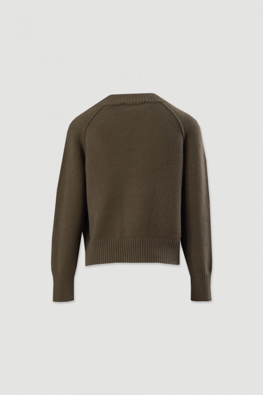 Pull en maille court  col v