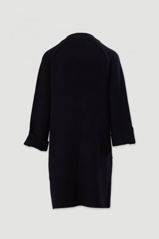 Manteau long en maille avec poches avant Manteau long en maille avec poches avant