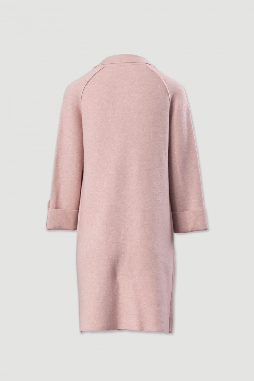 Manteau long en maille avec poches avant Manteau long en maille avec poches avant