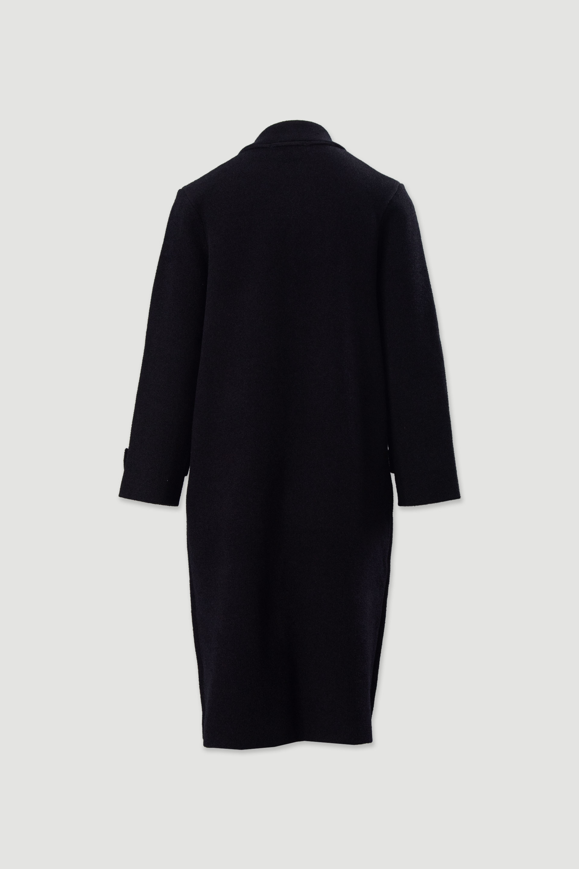 Manteau long en maille avec boutons