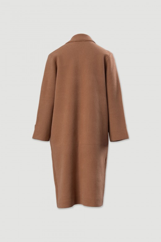 Long knitted coat with buttons Long knitted coat with buttons