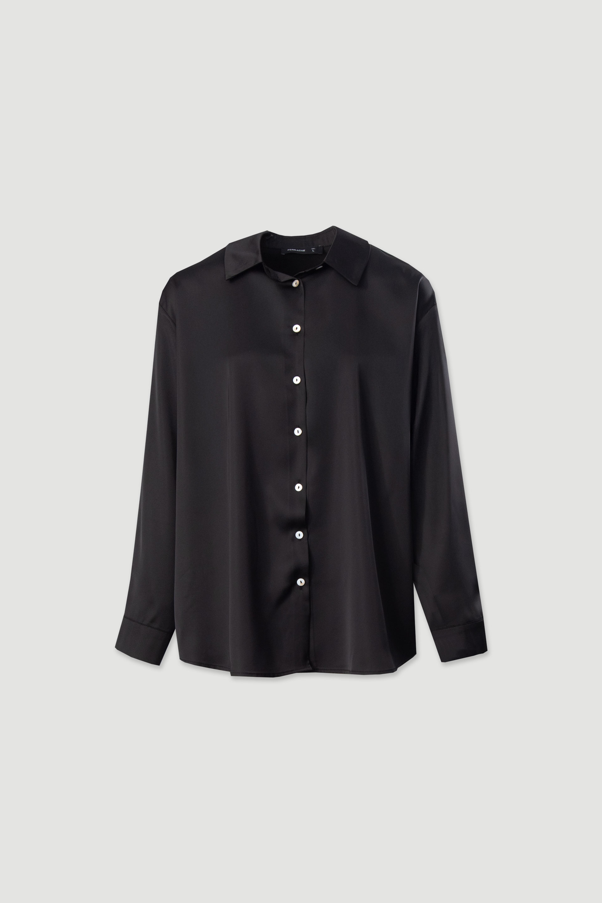 Satin-effect shirt with buttons