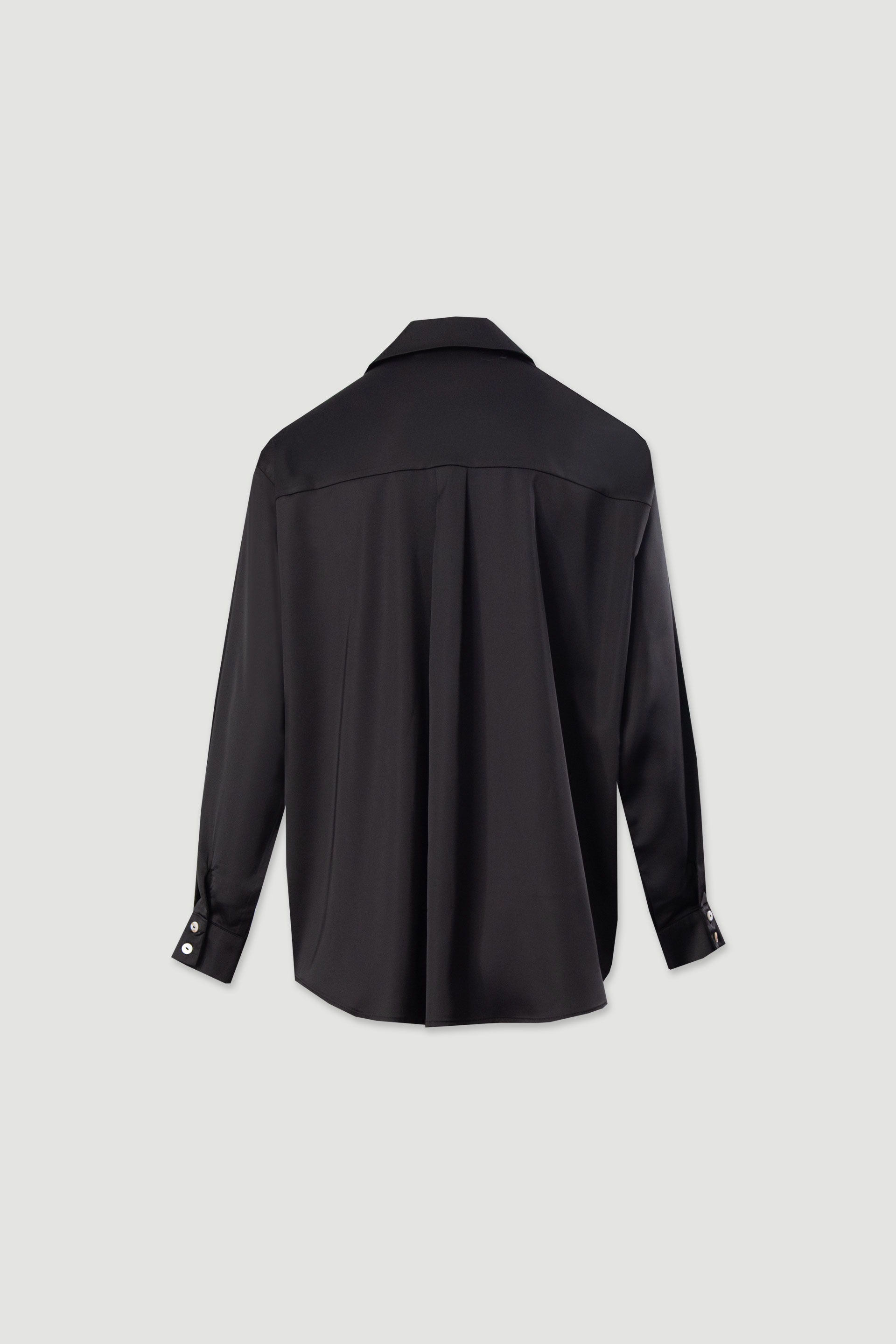 Satin-effect shirt with buttons