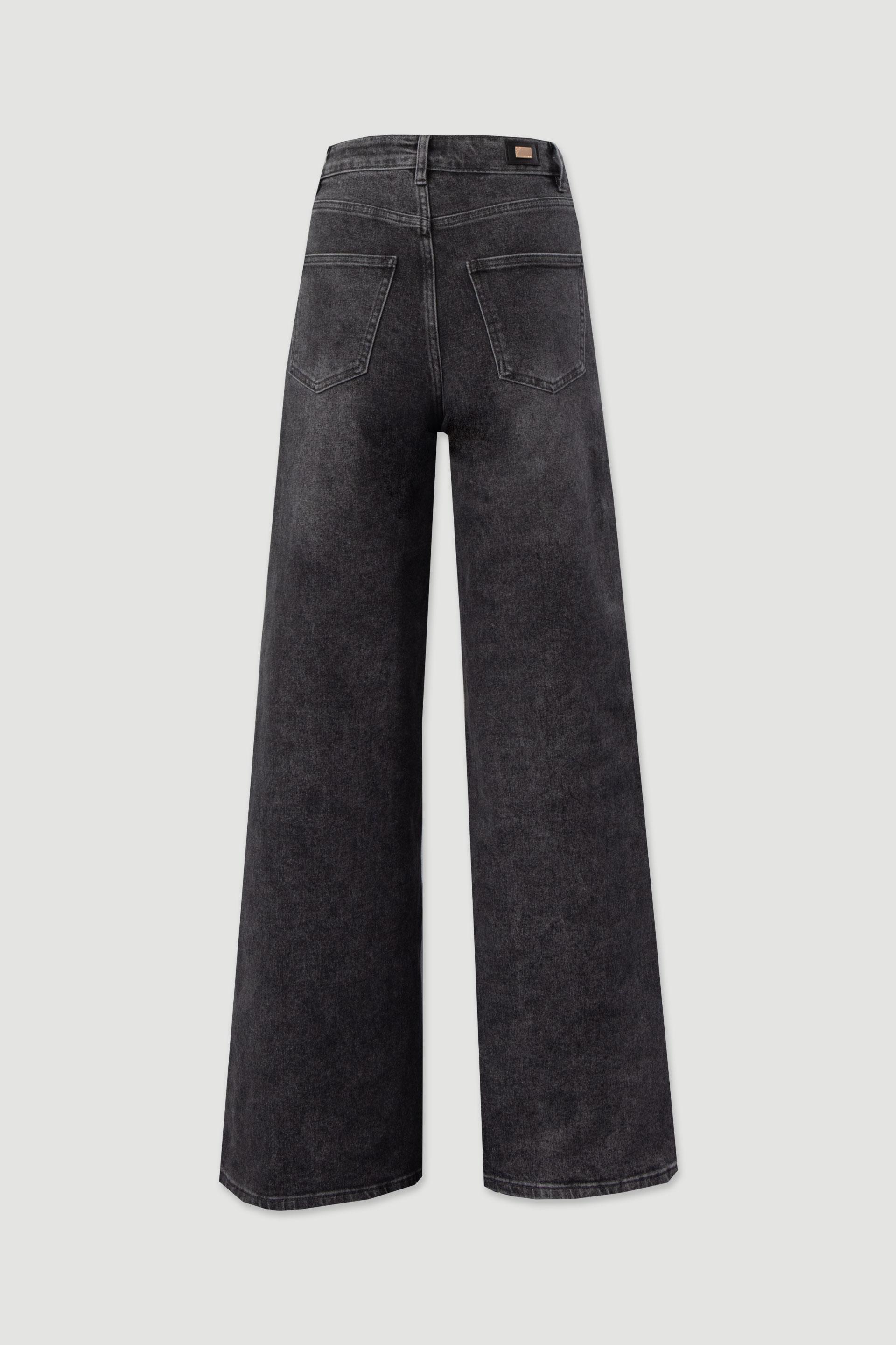 Wide-leg cotton jeans