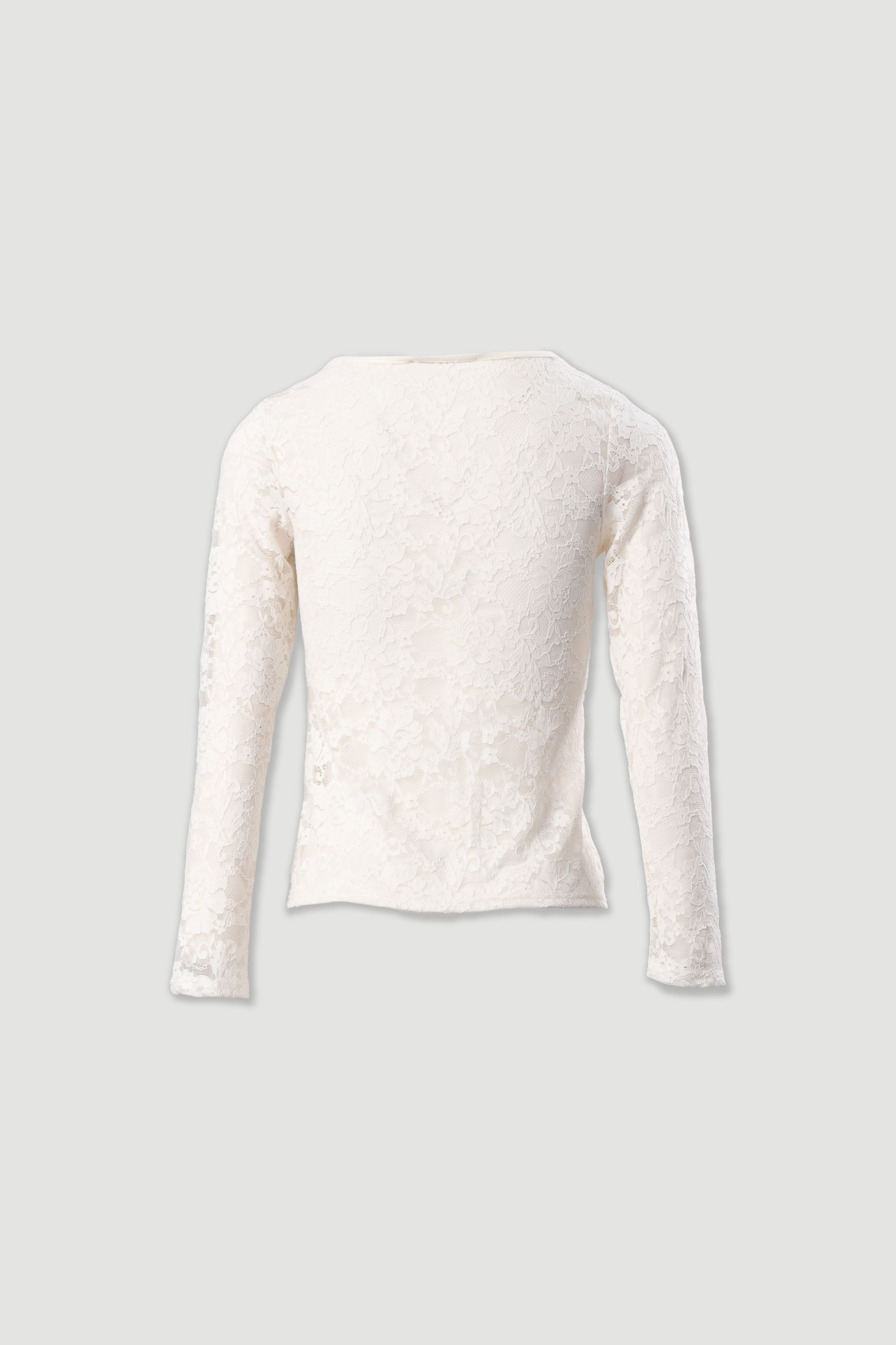 Camiseta de encaje con escote en v