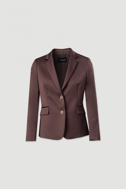 Americana clásica entallada satinada Americana clásica entallada satinada