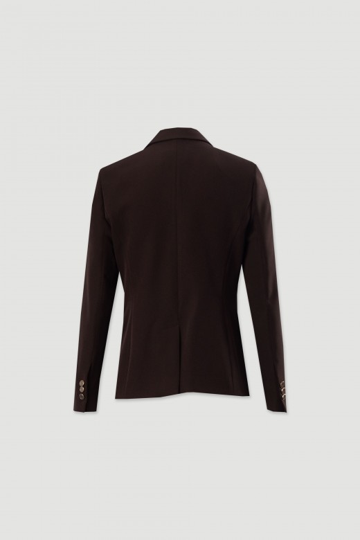 Blazer classique de tailleur avec boutons métalliques Blazer classique de tailleur avec boutons métalliques