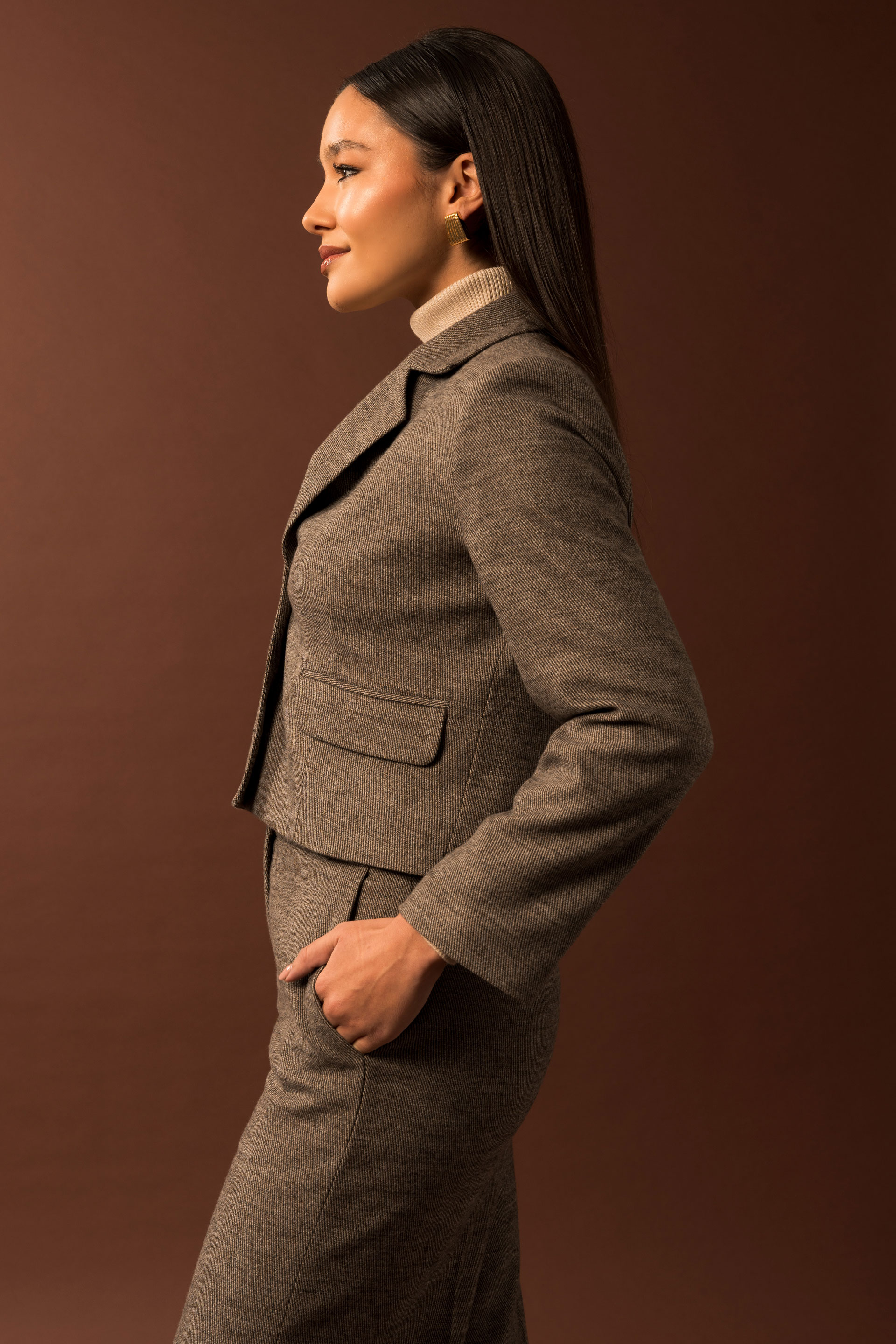 Blazer curto clássico