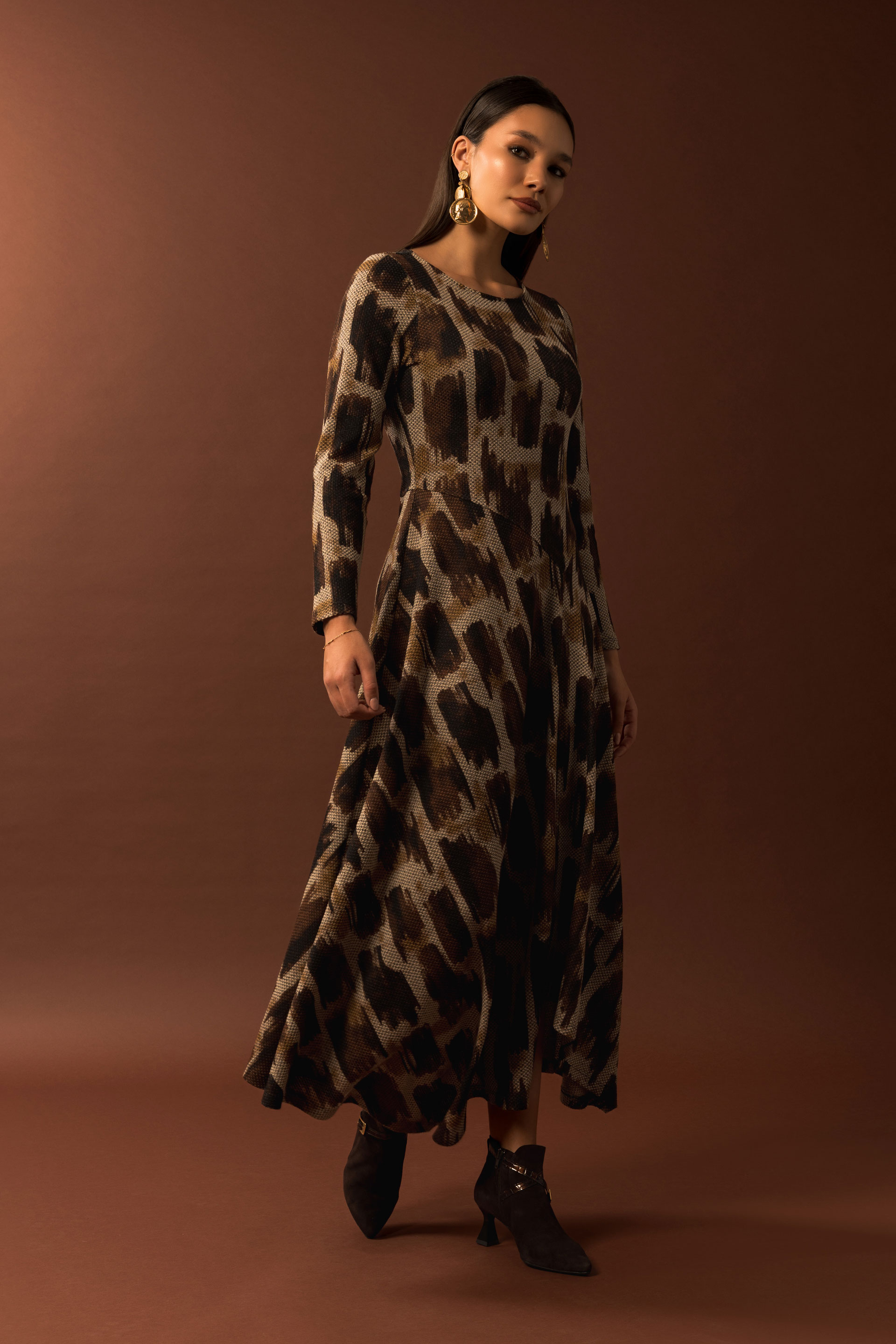 Asymmetric printed dress